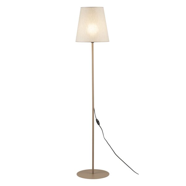 Stehlampe Metall Stoff Beige 152 cm E27 blendarm sanft