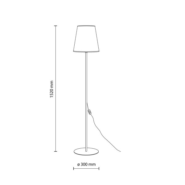 Stehlampe Metall Stoff Beige 152 cm E27 blendarm sanft