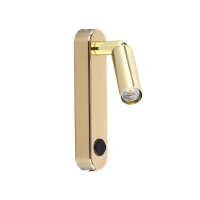 Wandlampe Gold modern B:11 cm G9 Wandspot Stahl drehbar