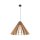Pendelleuchte Holz Schwarz E27 B:64 cm zeitlos Stahl
