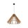 Pendelleuchte Holz Schwarz E27 B:64 cm zeitlos Stahl