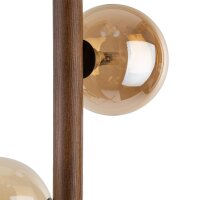 Stehleuchte Braun Holz 150 cm G9 elegant Tripod Glas