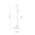 Stehleuchte Braun Holz 150 cm G9 elegant Tripod Glas