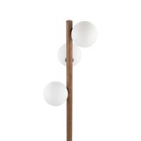 Stehleuchte Weiß stilvoll 150 cm Holz G9 Tripod Glas