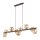 Pendelleuchte Holz zeitlos 117 cm Braun G9 Glas modern