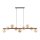 Pendelleuchte Holz zeitlos 117 cm Braun G9 Glas modern