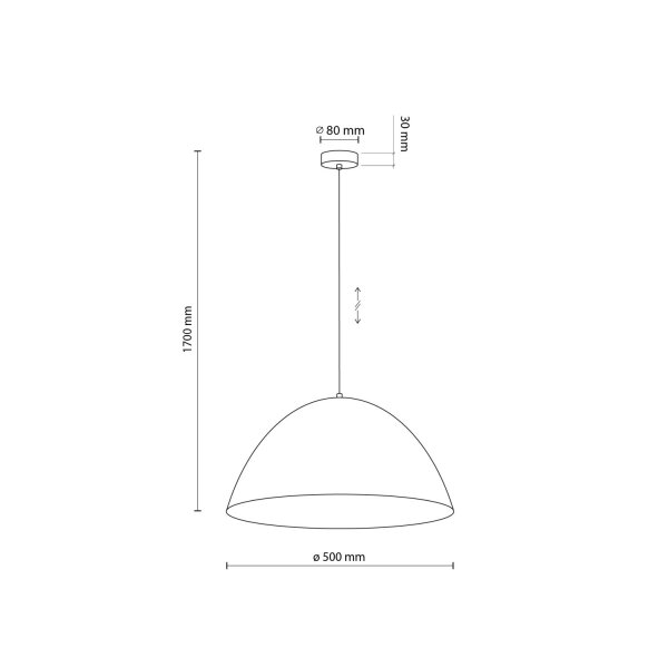 Pendelleuchte zeitlos Metall Beige B:50 cm E27 Loft