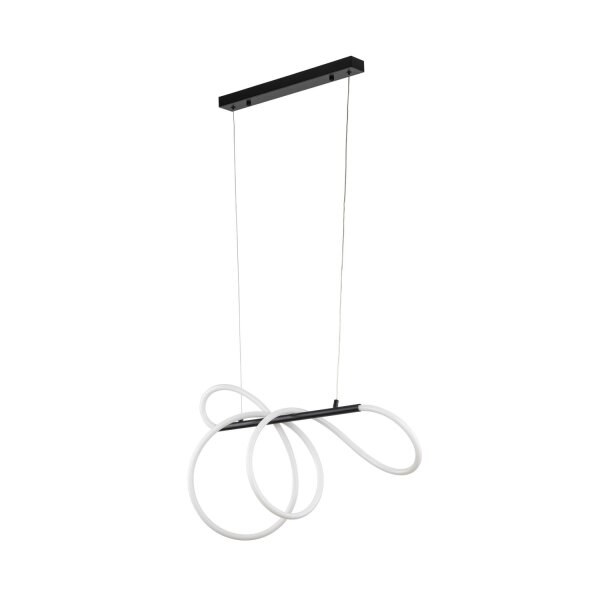 LED Pendelleuchte Metall 70 cm 4000 K Schwarz Weiß