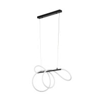LED Pendelleuchte Metall 70 cm 4000 K Schwarz Weiß
