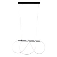 LED Pendelleuchte Metall 70 cm 4000 K Schwarz Weiß