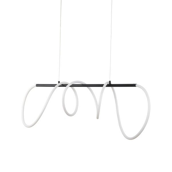 LED Pendelleuchte Schwarz skandinavisch 100 cm Metall