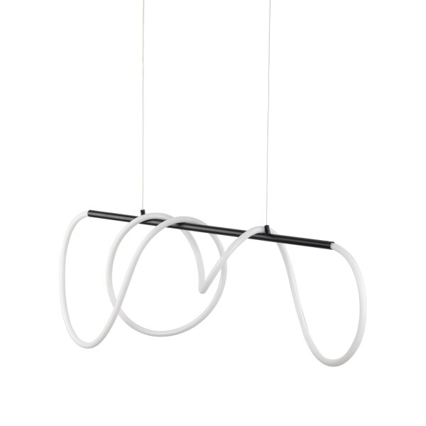 LED Pendelleuchte Schwarz skandinavisch 100 cm Metall