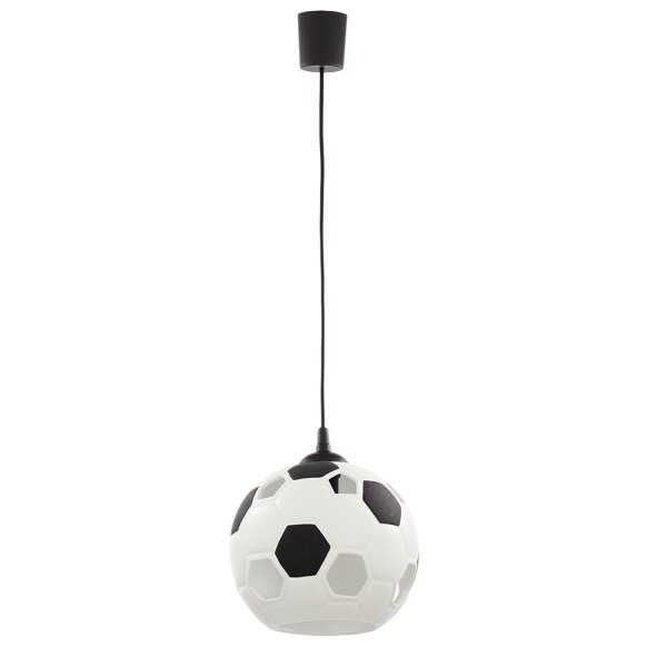 Pendelleuchte Schwarz Keramik 23 cm E27 zeitlos Fußball