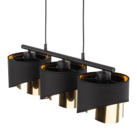 Pendelleuchte Schwarz modern 70 cm Metall E27 3-flammig