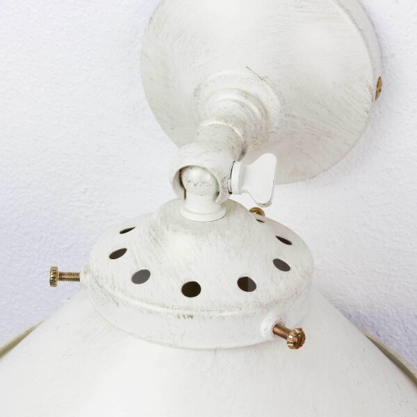 Applique murale Blanc Or Shabby Chic en laiton