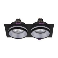 Einbaustrahler Schwarz Ø17,5 cm GU10 Modern 2-flammig