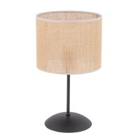 Tischlampe Schwarz skandinavisch 35 cm E27 Natur Jute
