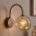 Wandleuchte Metall Braun B:15 cm G9 Glas Cognac