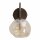 Wandleuchte Metall Braun B:15 cm G9 Glas Cognac