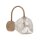 Wandleuchte Metall Beige G9 B:15 cm Glas Cognac