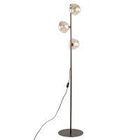 Stehleuchte Metall Glas 151 cm G9 Braun Cognac