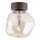 Deckenleuchte Braun modern 17 cm Metall G9 Cognac Glas
