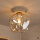 Moderne Deckenleuchte Beige Cognac Metall B:15 cm G9