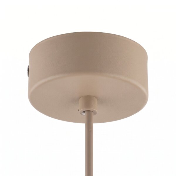 Pendelleuchte Beige Cognac Metall Glas B:15 cm G9