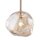Pendelleuchte Beige Cognac Metall Glas B:15 cm G9