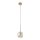 Pendelleuchte Beige Cognac Metall Glas B:15 cm G9
