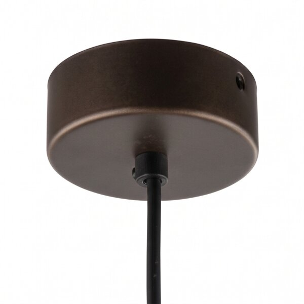 Pendelleuchte Glas Metall B:29 cm G9 in Cognac Braun
