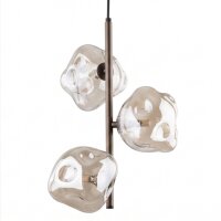 Pendelleuchte Glas Metall B:29 cm G9 in Cognac Braun