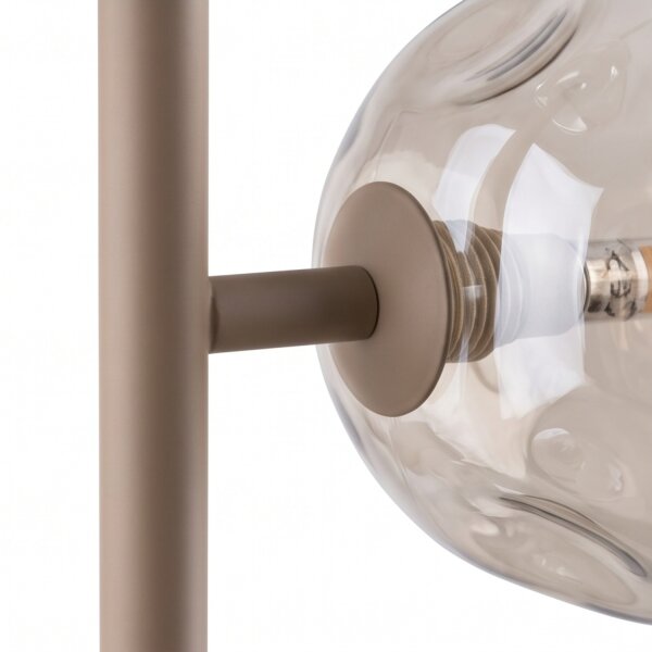 Pendelleuchte Glas Metall Cognac Beige G9 B:29 cm