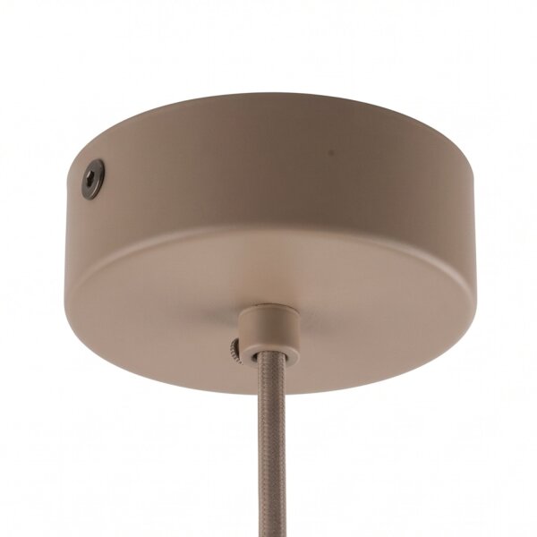 Pendelleuchte Glas Metall Cognac Beige G9 B:29 cm