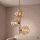 Pendelleuchte Glas Metall Cognac Beige G9 B:29 cm