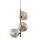 Pendelleuchte Glas Metall Cognac Beige G9 B:29 cm