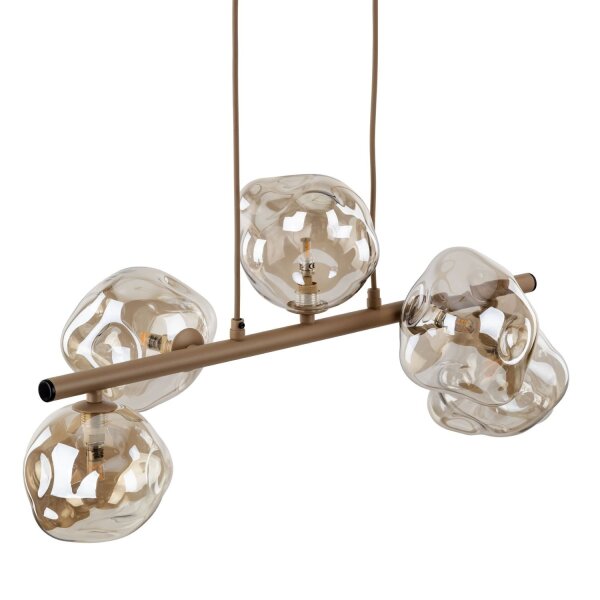 Pendelleuchte Beige Metall 65 cm G9 modern 5-flammig