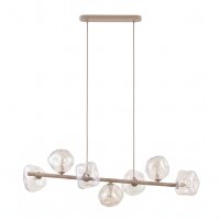 Pendelleuchte zeitlos Metall Beige 90 cm G9 7-flammig