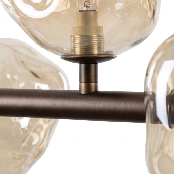 Pendelleuchte Braun zeitlos 116 cm Metall G9 9-flammig