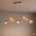 Pendelleuchte Metall Glas 116 cm Beige Cognac G9 9-flmg