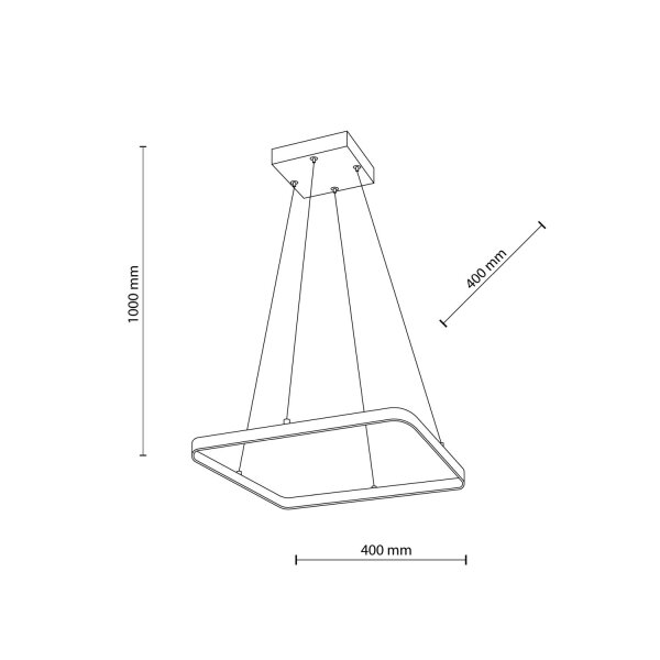 LED Pendelleuchte Gold B:40 cm 4000 K neutralweiß