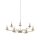 Kronleuchter Beige Stahl Kerzen B:72 cm E14 7-flammig