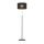 Stehleuchte Stoffschirm Metall E27 150 cm Schwarz Gold