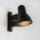 Wandlampe Metall E27 mit Auszug Schalter Schwarz