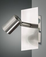 Wandspot Nickel Schalter GU10 B:7,5 cm schwenkbar