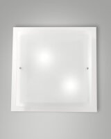 Deckenleuchte Glas Metall E27 Weiß B:40 cm 2-flammig