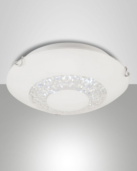 LED Deckenleuchte Glas 4000K Weiß H:9 cm dekorativ