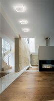 LED Deckenleuchte Aluminium Wei&szlig; 3880 lm 3000K B:45 cm