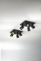 Deckenspot Aluminium GU10 Schwarz L:24 cm flexibel