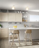 Deckenleuchte Bernstein E27 Metall Glas Wei&szlig; blendarm